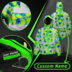 Hi-Vis-Jacket-Waterproof-Reflective-Tapes-Blue-Neon-And-Green-Flowers-Custom-Name-Safety-Workwear-For-Workers,-Truckers,-Operators-7