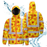 Hi-Vis-Jacket-Waterproof-Reflective-Tapes-Orange-Neon-And-Yellow-Flowers-Custom-Name-Safety-Workwear-For-Workers,-Truckers,-Operators-2
