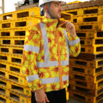 Hi-Vis-Jacket-Waterproof-Reflective-Tapes-Orange-Neon-And-Yellow-Flowers-Custom-Name-Safety-Workwear-For-Workers,-Truckers,-Operators-4