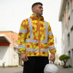 Hi-Vis-Jacket-Waterproof-Reflective-Tapes-Orange-Neon-And-Yellow-Flowers-Custom-Name-Safety-Workwear-For-Workers,-Truckers,-Operators-5