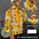 Hi-Vis-Jacket-Waterproof-Reflective-Tapes-Orange-Neon-And-Yellow-Flowers-Custom-Name-Safety-Workwear-For-Workers,-Truckers,-Operators-8