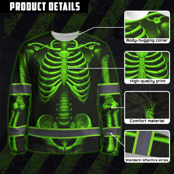 Hi-Vis-Long-Sleeve-Reflective-Tapes-Green-Neon-Bone-Skull-Custom-Name-Safety-Workwear-For-Workers,-Runners,-Cyclists-8