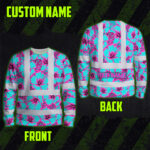 Hi-Vis-Long-Sleeve-Shirt-Reflective-Tapes-Blue-Neon-And-Pink-Flowers-Custom-Name-Safety-Workwear-For-Workers,-Truckers,-Operators-2