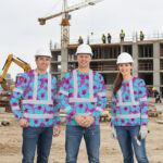 Hi-Vis-Long-Sleeve-Shirt-Reflective-Tapes-Blue-Neon-And-Pink-Flowers-Custom-Name-Safety-Workwear-For-Workers,-Truckers,-Operators-6