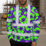 Hi-Vis-Long-Sleeve-Shirt-Reflective-Tapes-Green-Neon-And-Violet-Flowers-Custom-Name-Safety-Workwear-For-Workers,-Truckers,-Operators-3