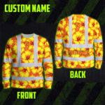 Hi-Vis-Long-Sleeve-Shirt-Reflective-Tapes-Orange-Neon-And-Yellow-Flowers-Custom-Name-Safety-Workwear-For-Workers,-Truckers,-Operators-2