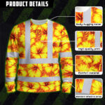 Hi-Vis-Long-Sleeve-Shirt-Reflective-Tapes-Orange-Neon-And-Yellow-Flowers-Custom-Name-Safety-Workwear-For-Workers,-Truckers,-Operators-7