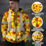 Hi-Vis-Zip-Hoodie-Reflective-Tapes-Orange-Neon-And-Yellow-Flowers-Custom-Name-Safety-Workwear-For-Workers,-Truckers,-Operators-7
