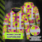 Hi-Vis-Zip-Hoodie-Reflective-Tapes-Pink-Neon-And-Lime-Flowers-Custom-Name-Safety-Workwear-For-Workers,-Truckers,-Operators-2