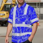 hi-vis-hawaiian-shirt-reflective-tapes-blue-neon-flowers-custom-name-3406b.webp