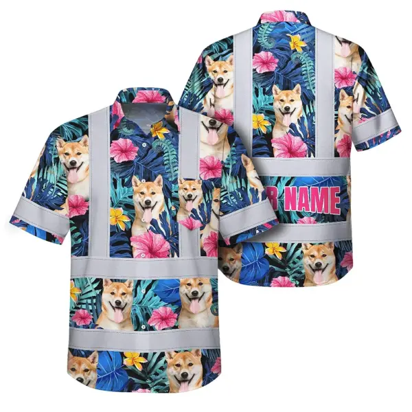 hi-vis-hawaiian-shirt-reflective-tapes-blue-pink-flowers-custom-name-2c73e.webp