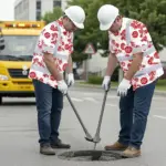 hi-vis-hawaiian-shirt-reflective-tapes-dark-red-and-flowers-custom-5d215.webp