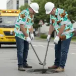 hi-vis-hawaiian-shirt-reflective-tapes-green-flower-brown-cow-custom-c32e8.webp