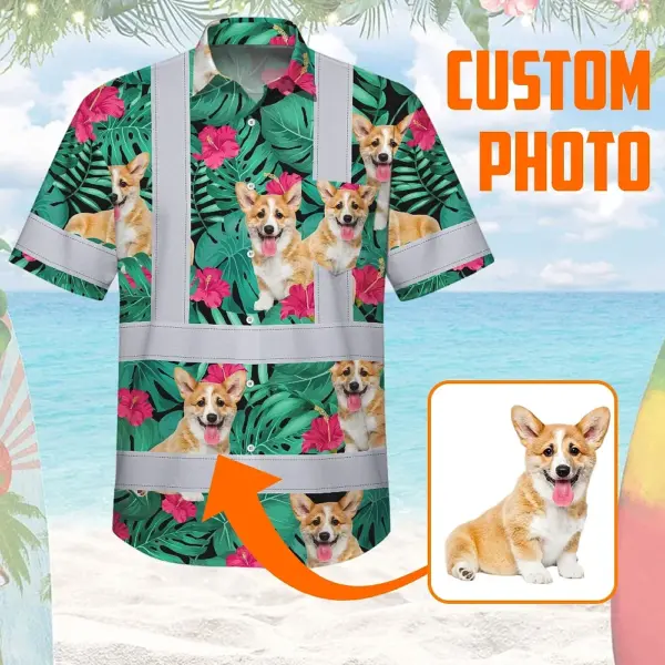 hi-vis-hawaiian-shirt-reflective-tapes-green-flowers-custom-name-and-29a8b.webp