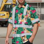 hi-vis-hawaiian-shirt-reflective-tapes-green-flowers-custom-name-and-85068.webp