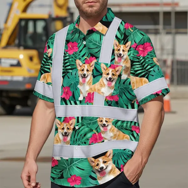 hi-vis-hawaiian-shirt-reflective-tapes-green-flowers-custom-name-and-85068.webp