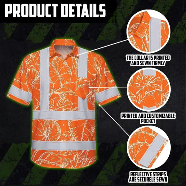 hi-vis-hawaiian-shirt-reflective-tapes-orange-neon-flowers-custom-af060.webp