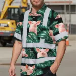 hi-vis-hawaiian-shirt-reflective-tapes-red-and-green-pig-custom-name-8aaf5.webp