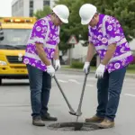 hi-vis-hawaiian-shirt-reflective-tapes-violet-neon-and-white-flowers-ec144.webp