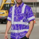 hi-vis-hawaiian-shirt-reflective-tapes-violet-neon-flowers-custom-bb4da.webp