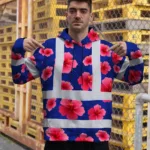 hi-vis-hoodie-reflective-tapes-blue-neon-pink-flowers-custom-name-f28e7.webp