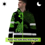 hi-vis-hoodie-reflective-tapes-green-neon-turtle-hawaii-custom-name-f556b.webp