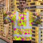 hi-vis-hoodie-reflective-tapes-pink-neon-and-lime-flowers-custom-d330b.webp