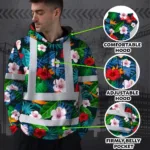 hi-vis-hoodie-reflective-tapes-red-neon-pink-flowers-custom-name-b2280.webp