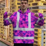 hi-vis-hoodie-reflective-tapes-violet-neon-and-pink-flowers-custom-e67d3.webp