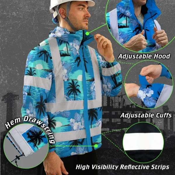 hi-vis-jacket-waterproof-reflective-tapes-blue-neon-flowers-4-custom-a7743.webp