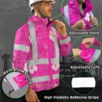 hi-vis-jacket-waterproof-reflective-tapes-pink-neon-flowers-custom-a9a48.webp