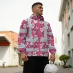 hi-vis-jacket-waterproof-reflective-tapes-pink-violet-flowers-custom-5b7f9.webp