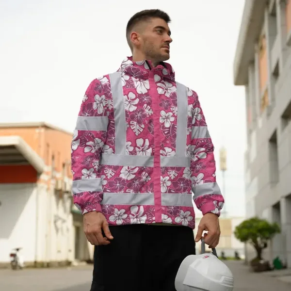 hi-vis-jacket-waterproof-reflective-tapes-pink-violet-flowers-custom-5b7f9.webp