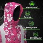 hi-vis-jacket-waterproof-reflective-tapes-pink-violet-flowers-custom-704f0.webp