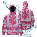 hi-vis-jacket-waterproof-reflective-tapes-pink-violet-flowers-custom-ae13f.webp