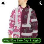 hi-vis-jacket-waterproof-reflective-tapes-pink-violet-flowers-custom-ea7f8.webp