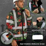 hi-vis-jacket-waterproof-reflective-tapes-red-neon-flowers-custom-f6775.webp