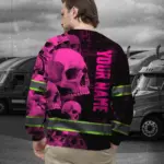 hi-vis-long-sleeve-reflective-tapes-pink-neon-skull-custom-name-a2865.webp