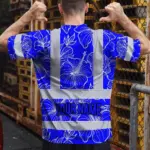 hi-vis-t-shirt-reflective-tapes-blue-neon-flowers-hawaii-custom-name-a4e67.webp