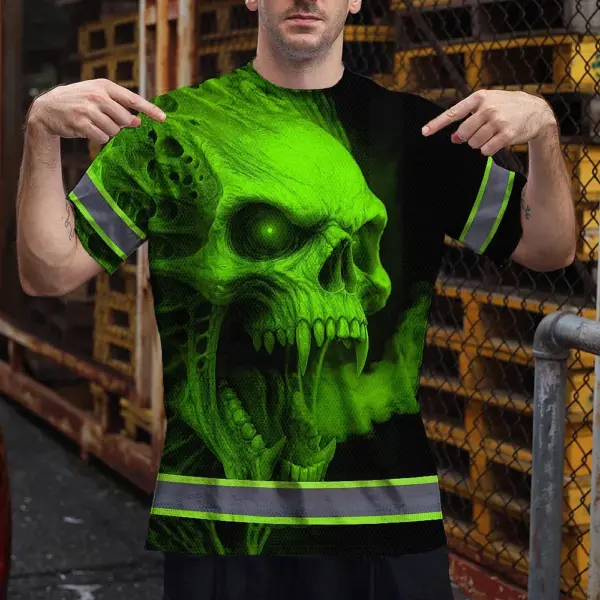 hi-vis-t-shirt-reflective-tapes-green-smoke-neon-skull-custom-name-4b3e7.webp