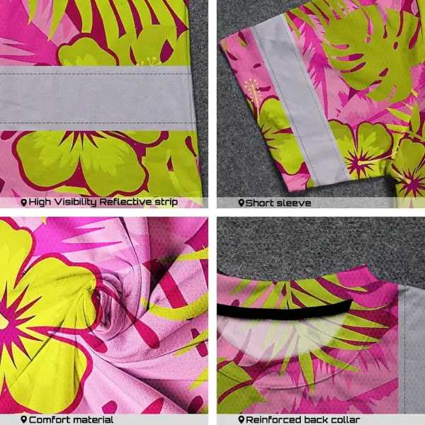 hi-vis-t-shirt-reflective-tapes-pink-neon-and-lime-flowers-hawaii-43b4f.webp