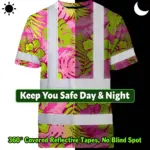 hi-vis-t-shirt-reflective-tapes-pink-neon-and-lime-flowers-hawaii-9bd9b.webp