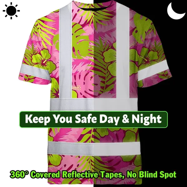 hi-vis-t-shirt-reflective-tapes-pink-neon-and-lime-flowers-hawaii-9bd9b.webp