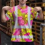 hi-vis-t-shirt-reflective-tapes-pink-neon-and-lime-flowers-hawaii-f2f73.webp