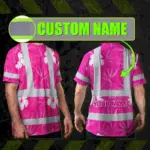 hi-vis-t-shirt-reflective-tapes-pink-neon-flowers-hawaii-custom-name-c5d07.webp