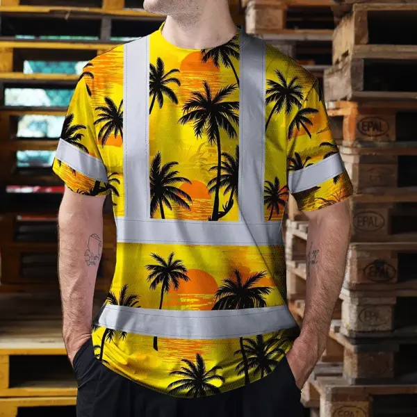 hi-vis-t-shirt-reflective-tapes-yellow-neon-flowers-custom-name-de357.webp