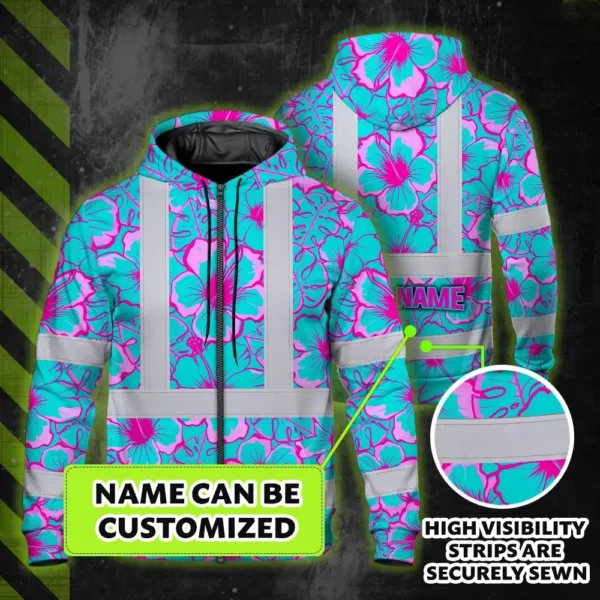 hi-vis-zip-hoodie-reflective-tapes-blue-neon-and-pink-flowers-custom-2b2de.webp