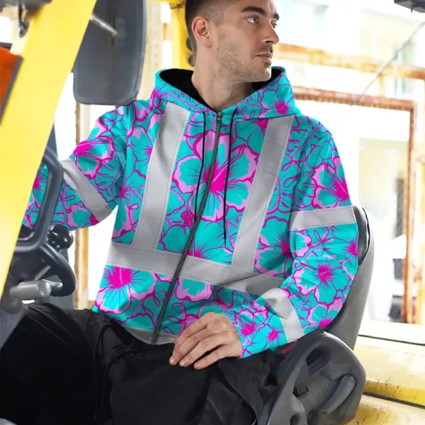 hi-vis-zip-hoodie-reflective-tapes-blue-neon-and-pink-flowers-custom-7446a.webp