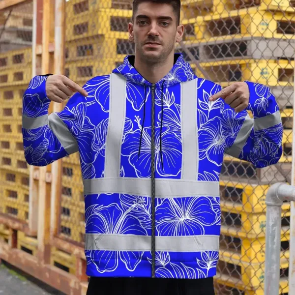 hi-vis-zip-hoodie-reflective-tapes-blue-neon-flowers-custom-name-524c3.webp