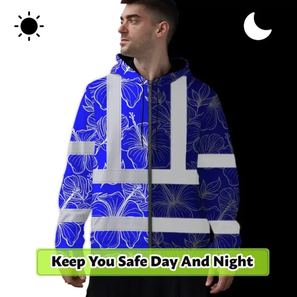 hi-vis-zip-hoodie-reflective-tapes-blue-neon-flowers-custom-name-7ce8d.webp